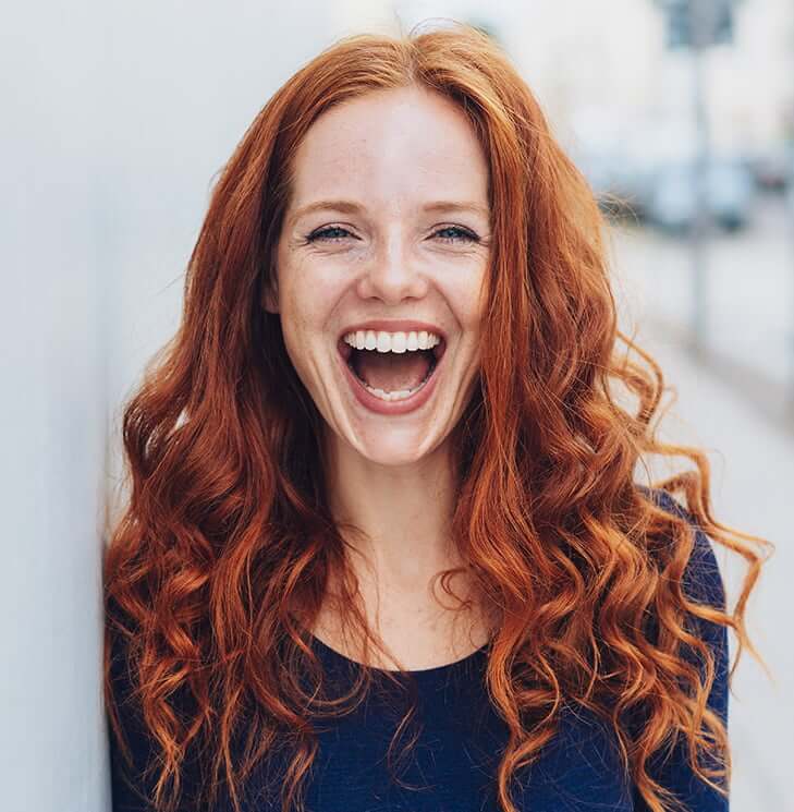 woman with a bright, white smile