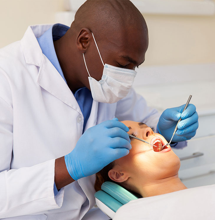 dentist with patient